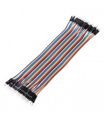 40pcs 20cm Male to Male Color Breadboard Cable Jump Wire Jumper