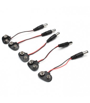 5Pcs DC 9V Battery Button Power Cable Tieline For Arduino
